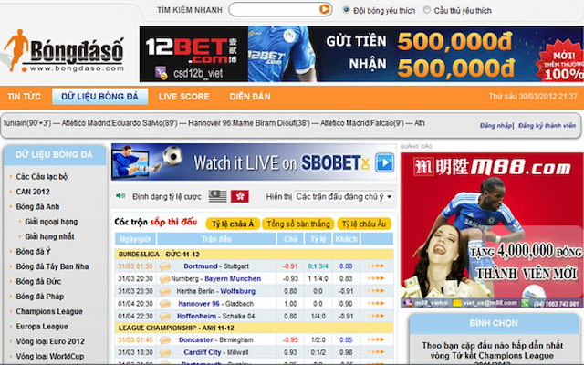 Bongdaso là một trong những trang web cá cược bóng đá hàng đầu tại Việt Nam