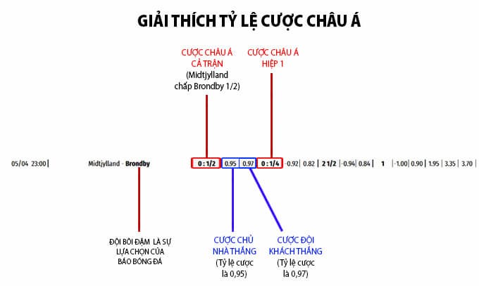 Ví dụ minh họa về kèo chấp 1/2